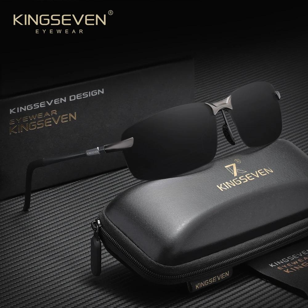 KINGSEVEN Lunettes de soleil de conduite pour hommes et femmes, classiques, sans monture, populaires