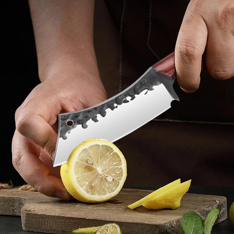 Couteau de cuisine tranchant en acier inoxydable, éplucheur de fruits, couteau de Chef, éplucheur de