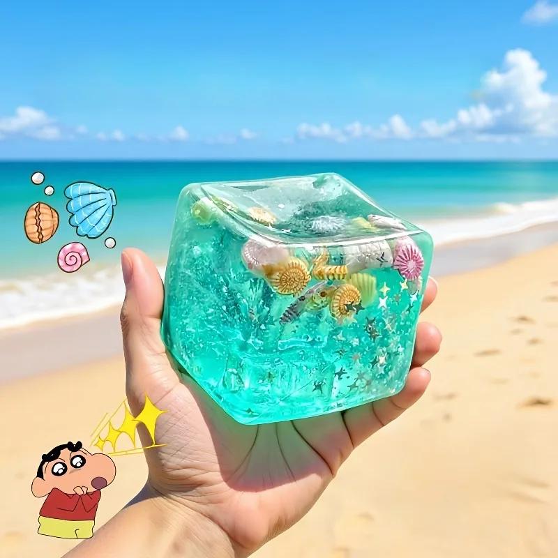 Cubes de maltose Squishy Fidget jouet Super doux Transparent étoile presser jouet océan sensoriel An