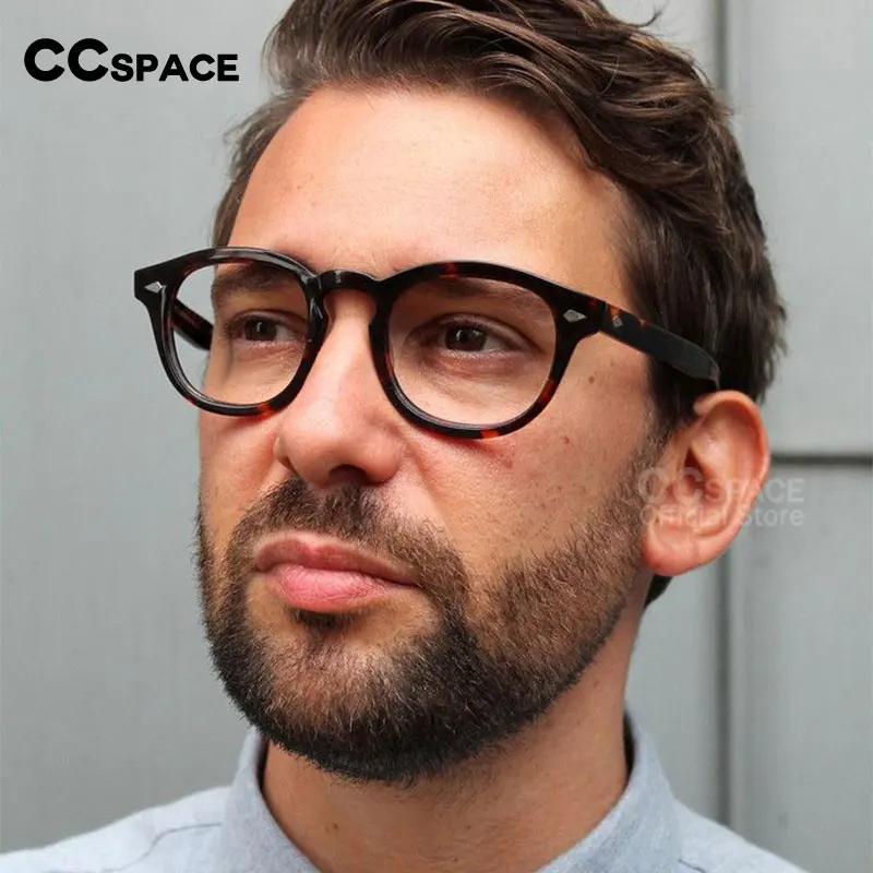 Lunettes Optiques Rondes Rétro en Acétate pour Homme et Femme, Monture Personnalisée, à Rivets, à la