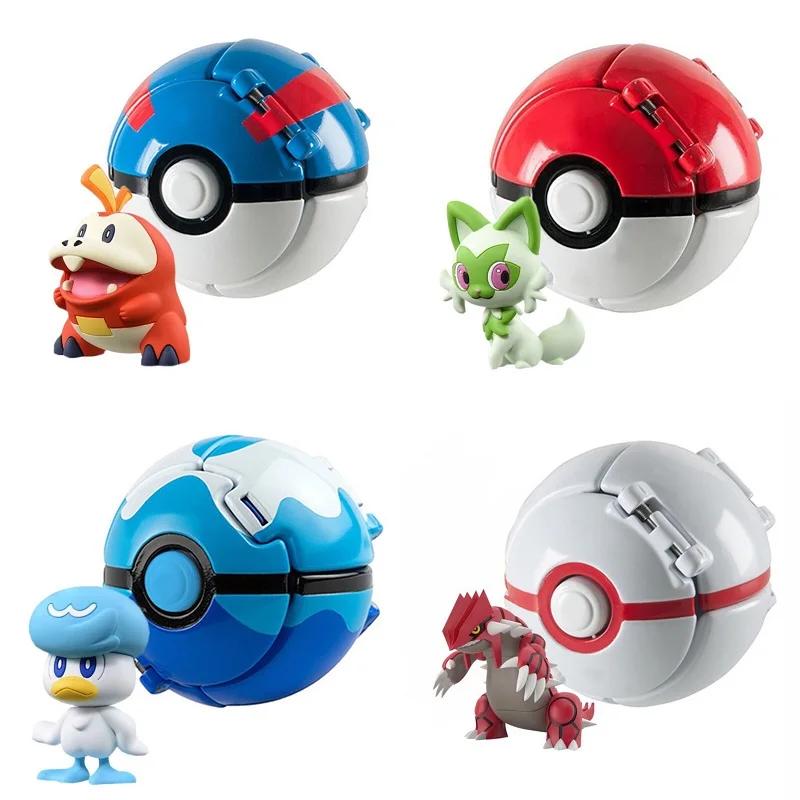 Figurine Pokeball Pokemon, boule elfe, dessin animé, Pikachu, Charizard, monstre de poche, animal de