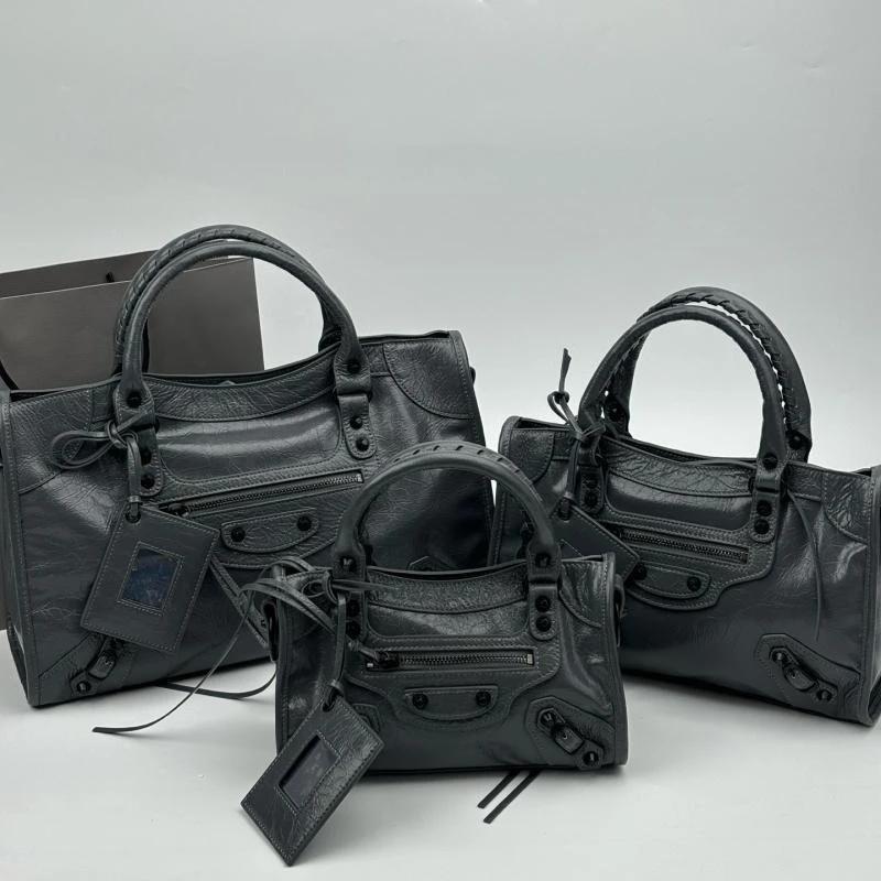 Sac fourre-tout en cuir véritable de style français pour femmes, design rétro minimaliste urbain, sa