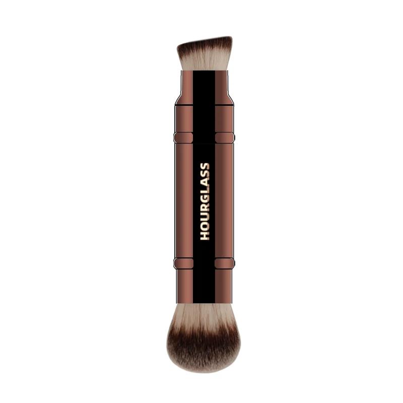 Pinceaux de maquillage multifonctionnels sablier, pinceau de fond de teint à double extrémité et pin
