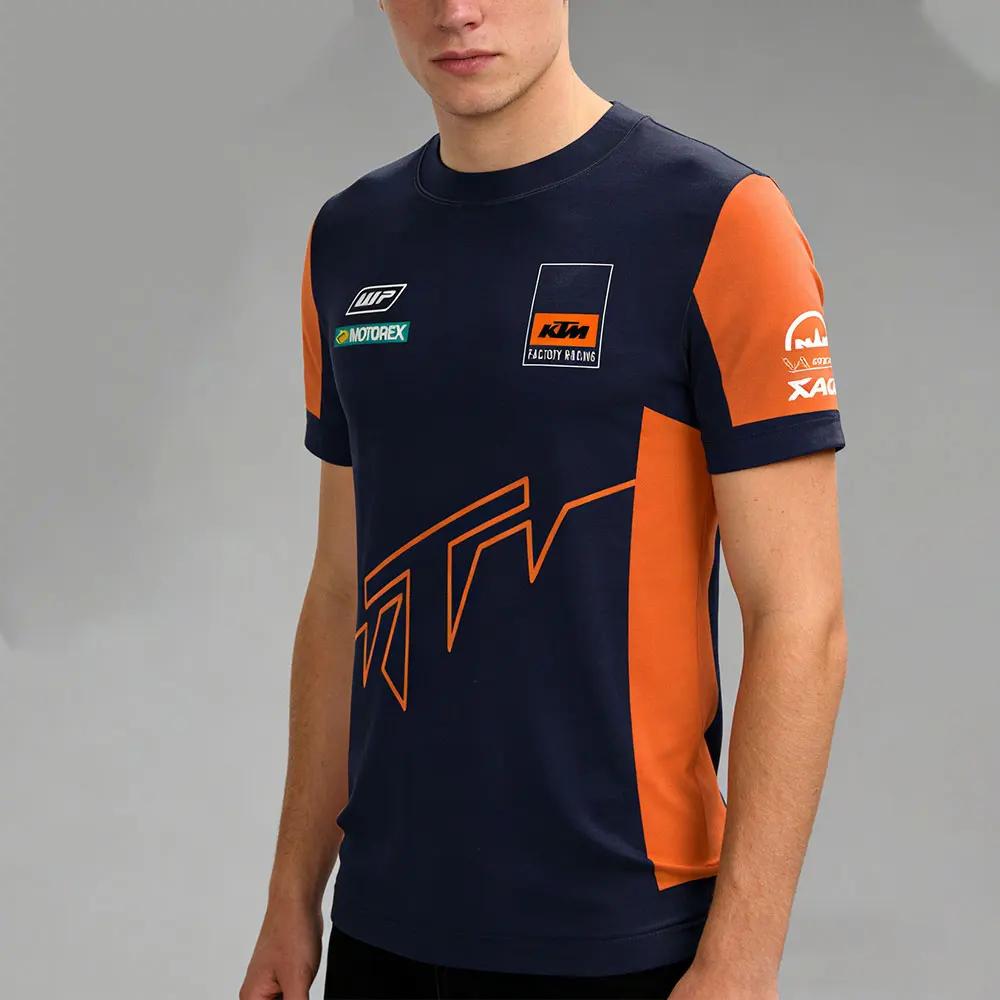 Nouveau T-shirt d'été 2026 pour hommes, col rond, manches courtes, pour les passionnés de moto, spor
