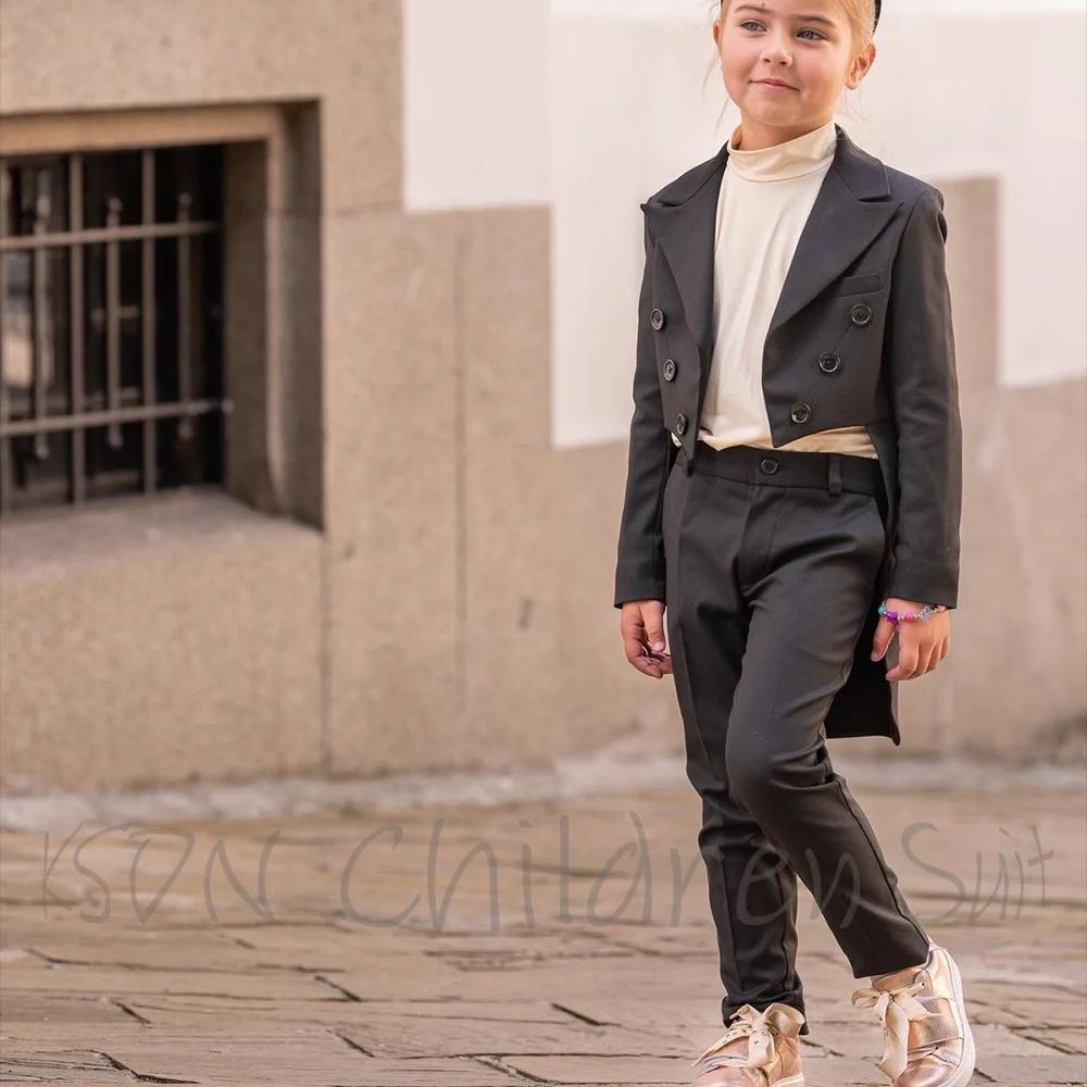 Ensemble de Costume élégant pour filles, couleur unie, décontracté, mode, Slim, ajusté, haute qualit