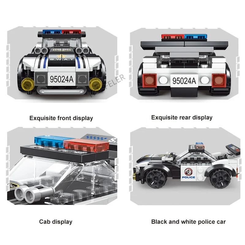 Super Police avion de ville hélicoptère à double Rotor voiture célèbre SWAT blocs de construction br