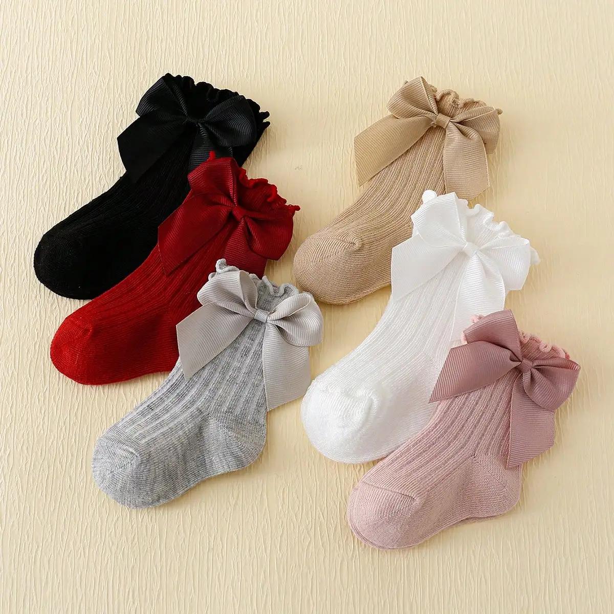 6 paires de chaussettes à bouche bulle en dentelle Rowan Bow pour bébé