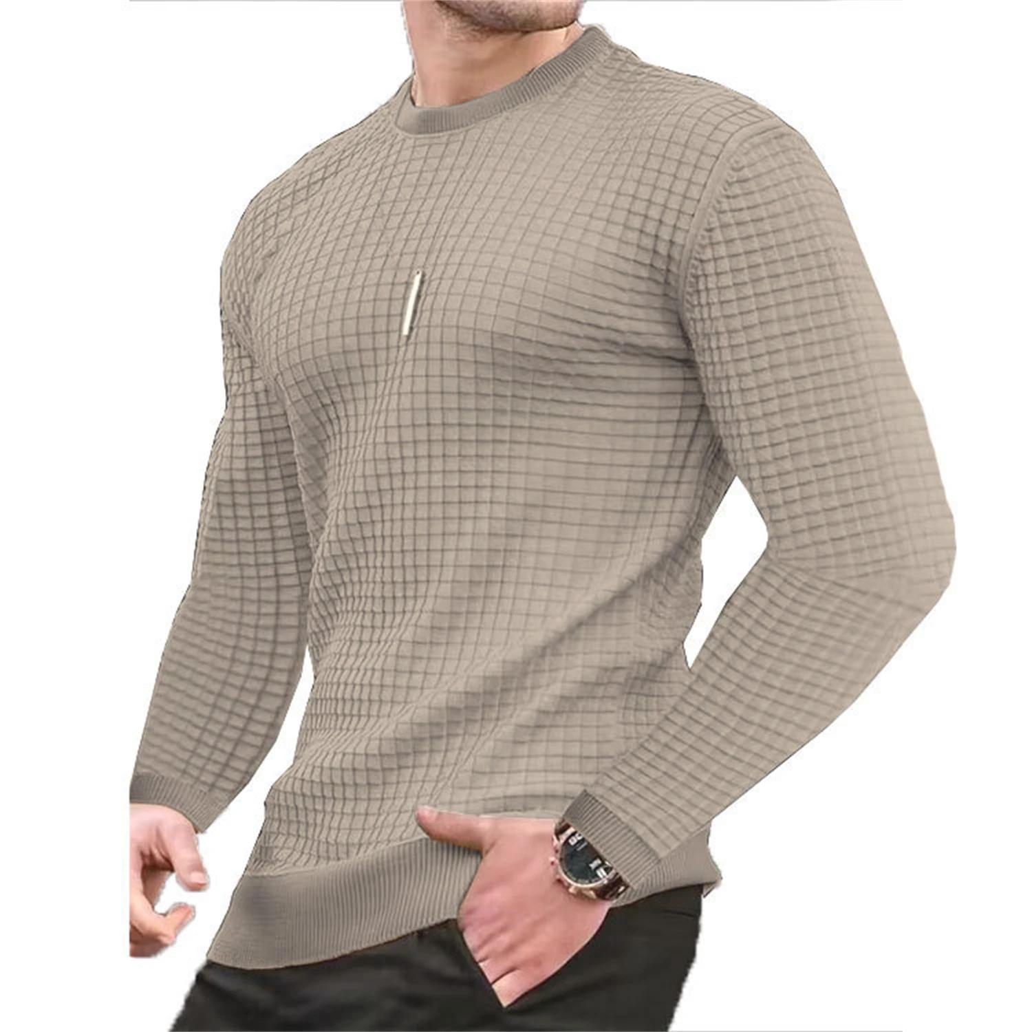 Manteau homme mode petit carreaux gaufré jeunesse col rond jacquard sweat à capuche à carreaux