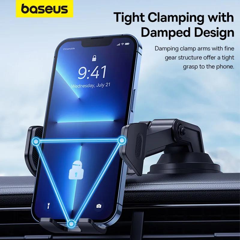 Baseus Support de téléphone de voiture ventouse 360 degrés supports de serrage universels pour Smart