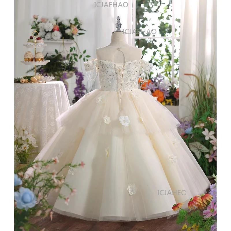 Robe de princesse pour filles, idéale pour anniversaire, demoiselle d'honneur, mariage, spectacle de