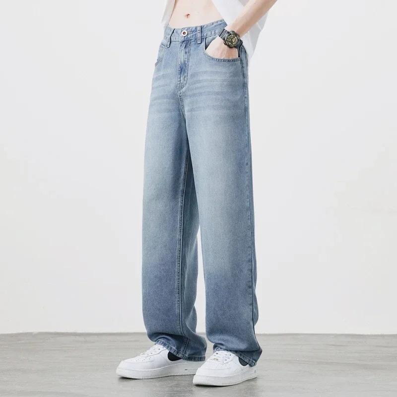 2025 printemps automne nouveaux hommes droit Vintage Fit jean pantalon décontracté de haute qualité 