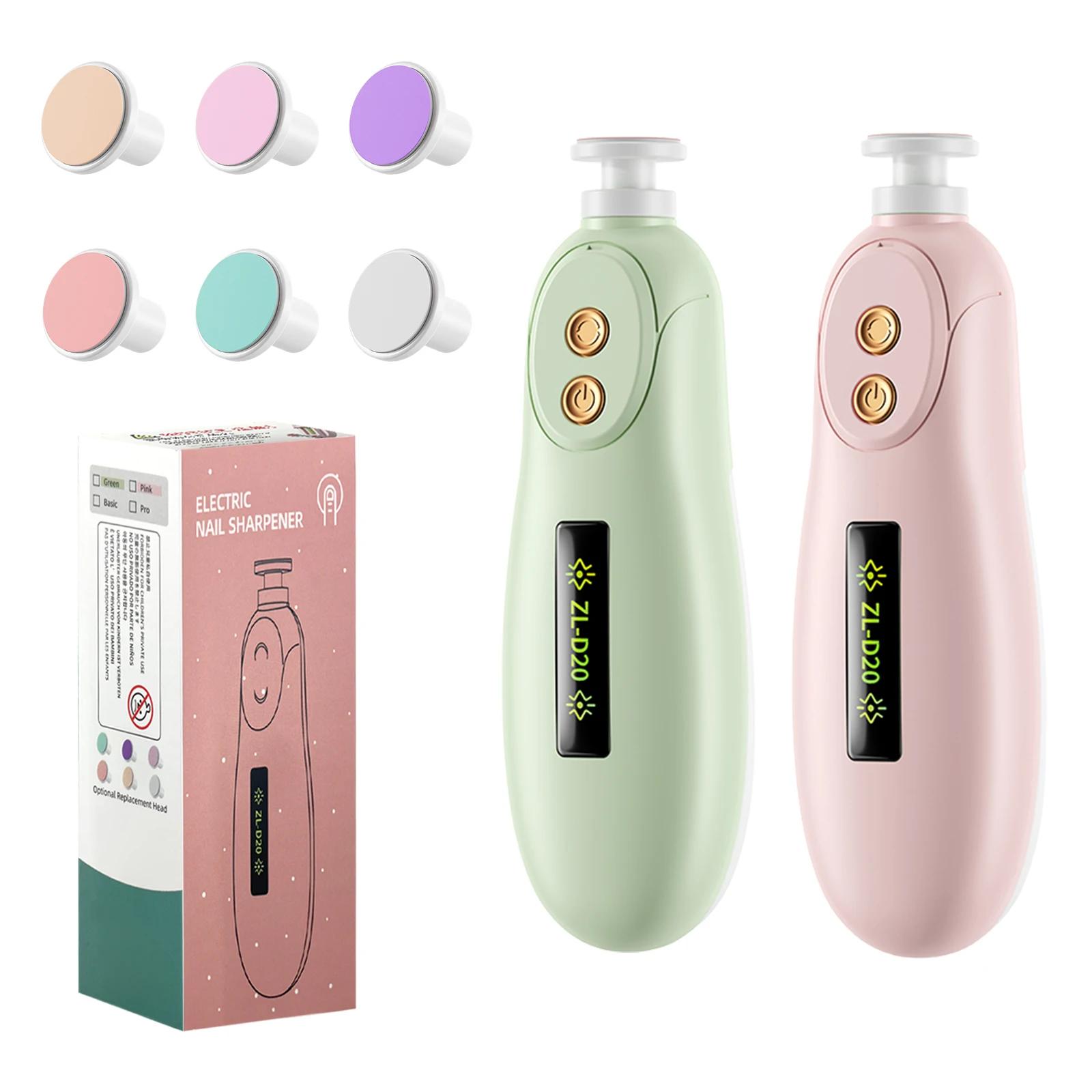 Lime à ongles électrique pour bébé, ensemble de soins des ongles avec lumière LED, coupe-ongles pour