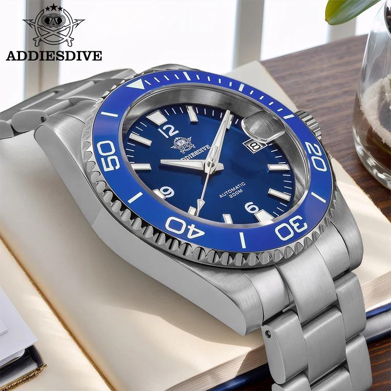 ADDIESDIVE nouvelle montre de plongée cadeau hommes 8215 automatique saphir AR revêtement verre céra