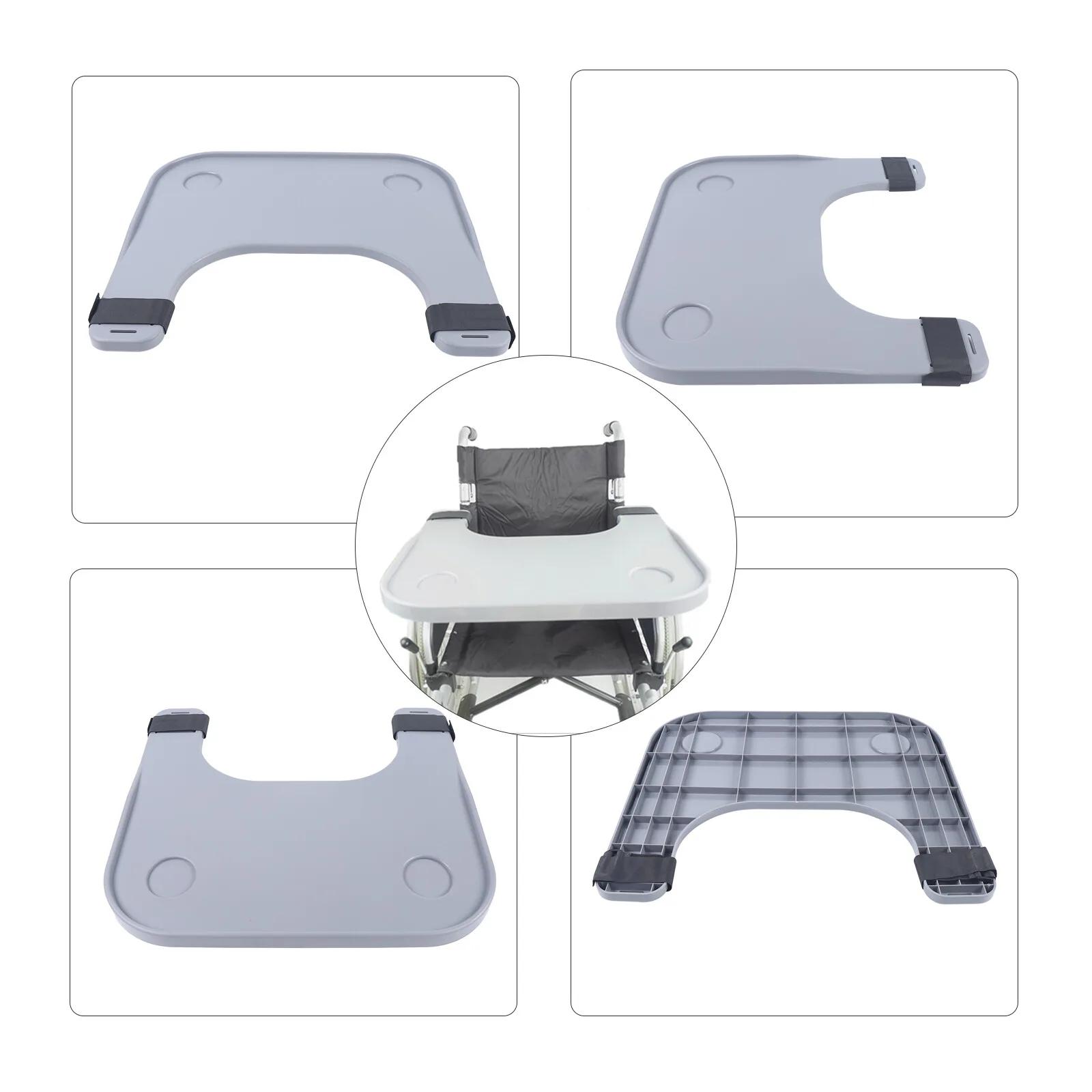 Table de plateau réglable pour fauteuil roulant avec porte-gobelets ABS anticorrosion 22,83 "x 20,87