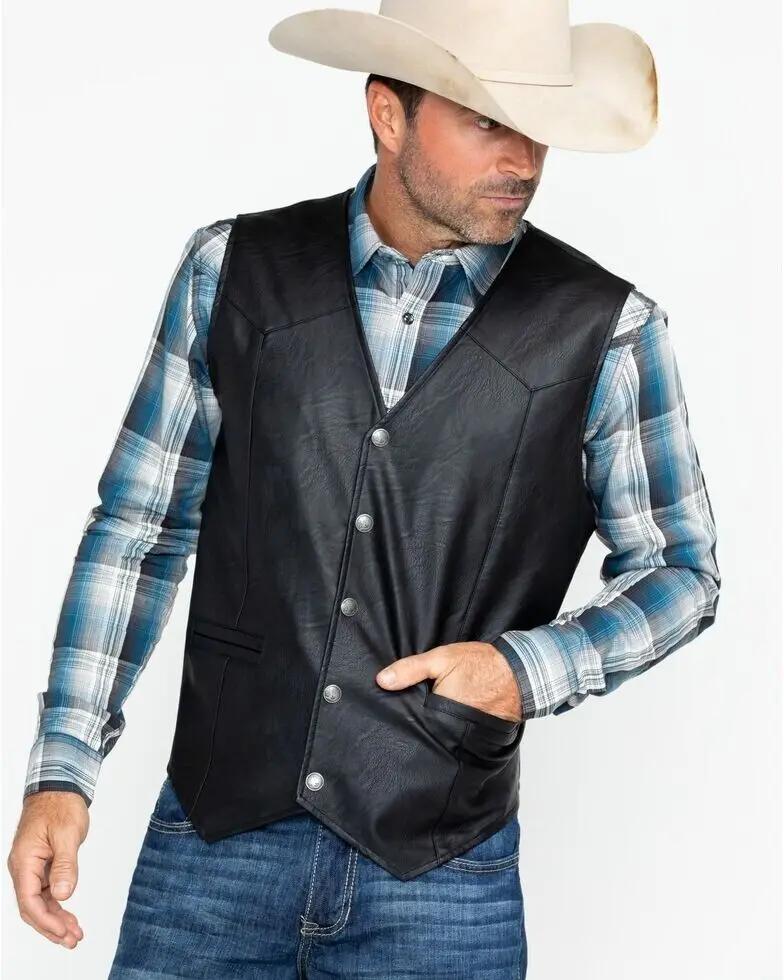 Hommes gilet noir motard moto Hip Hop gilet mâle Faux cuir Punk printemps sans manches en cuir gilet