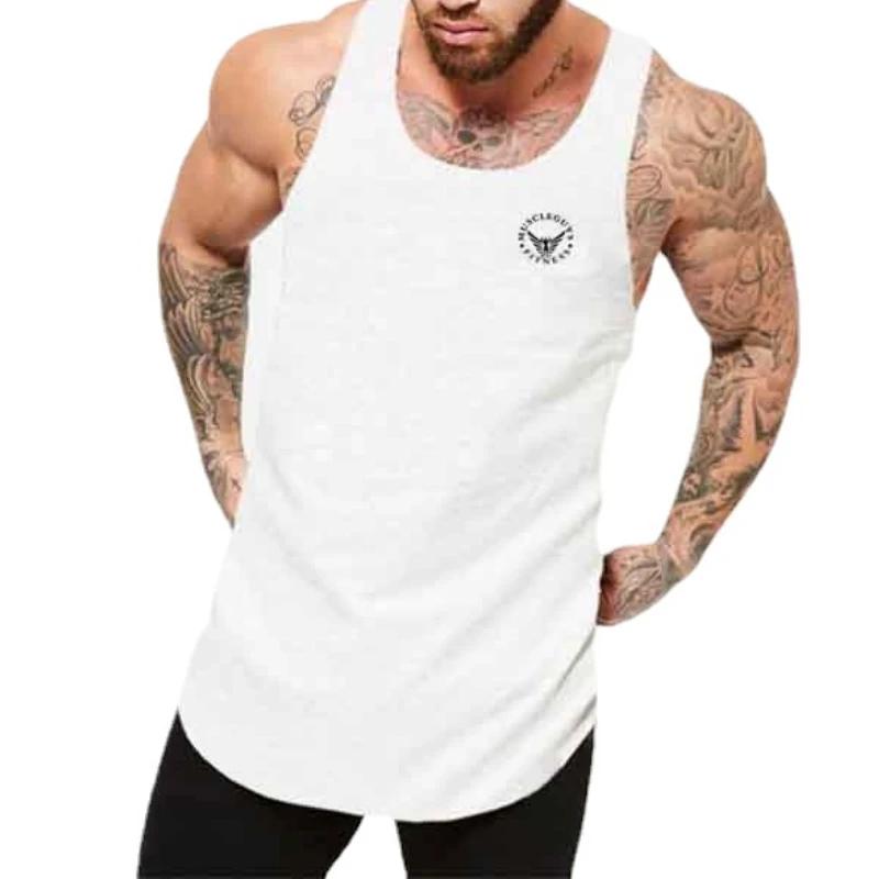 Gilet de sport d'été en coton pour hommes, T-shirt confortable à bascule, vêtements d'entraînement
