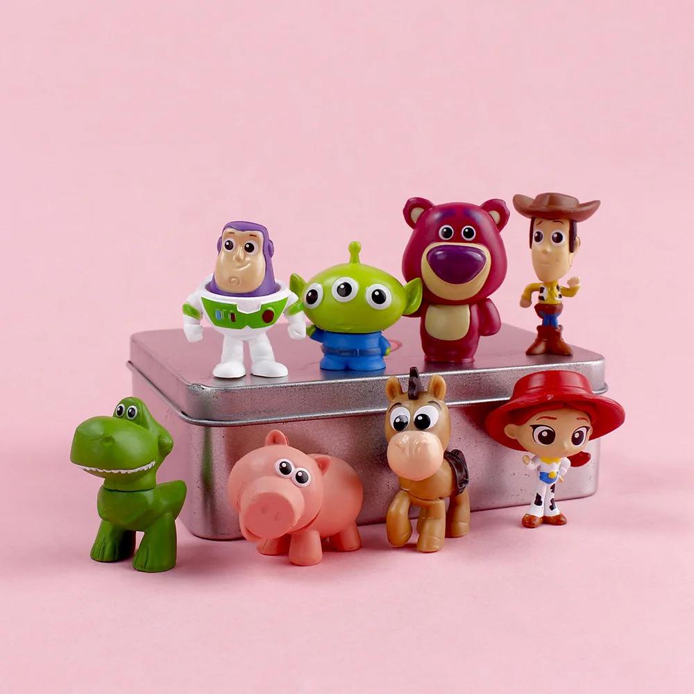 8 pièces Lot Anime Toy Story Mini figurine 4.5 cm Buzz Lightyear Woody ornements ornements de bureau