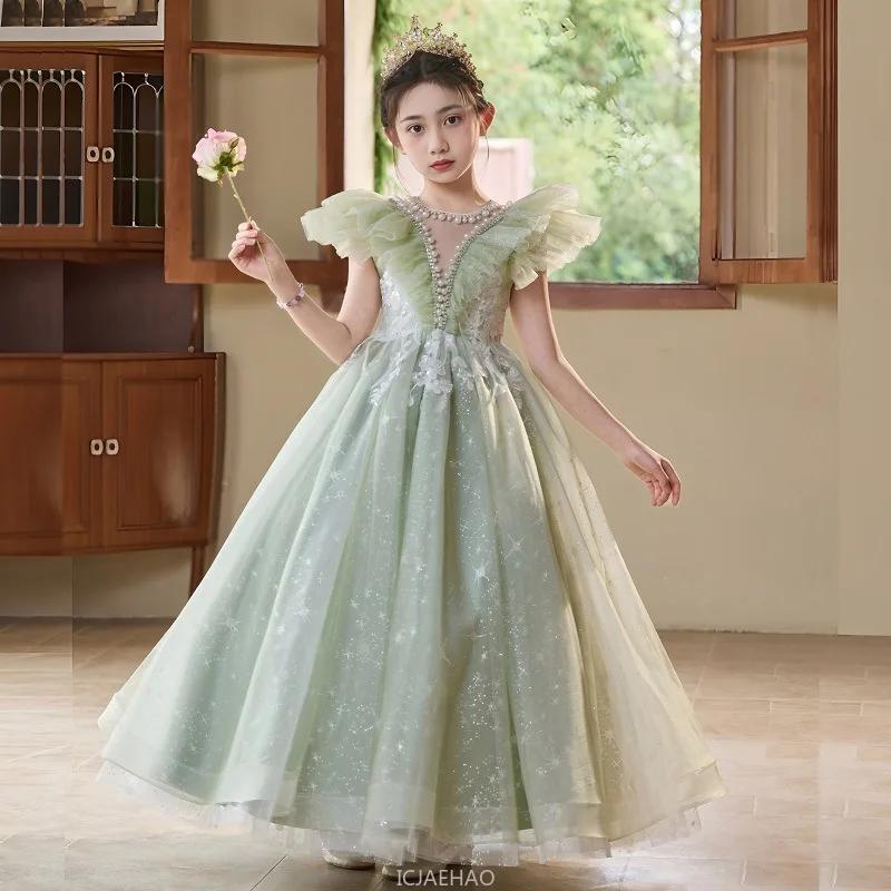 Robe de Soirée 2026 pour Filles, Robe de Princesse pour Mariage, Spectacle de Piano, Demoiselle d'ho