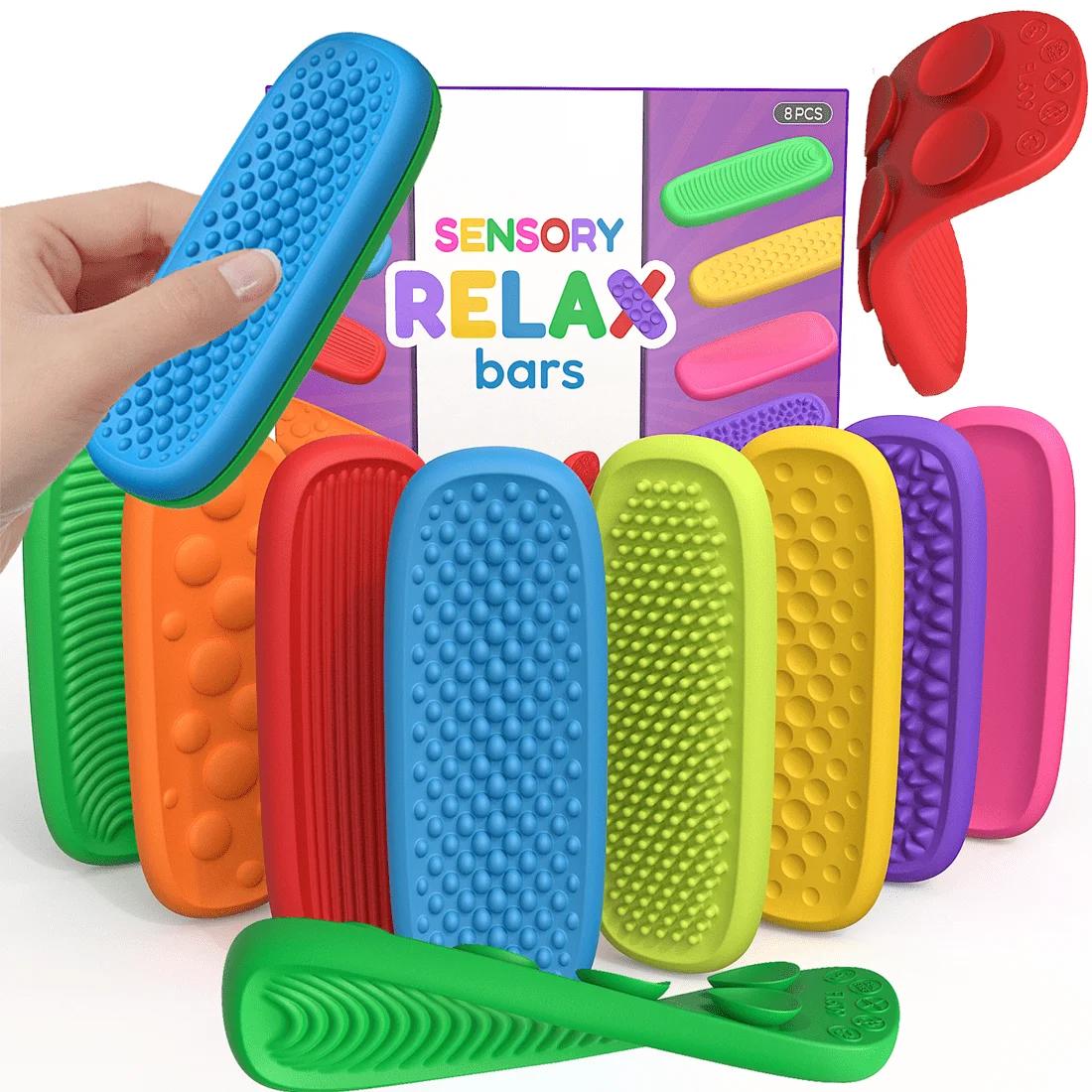 Bande sensorielle en Silicone, jouets Fidget pour enfants, décompression d'autisme, jouet apaisant, 