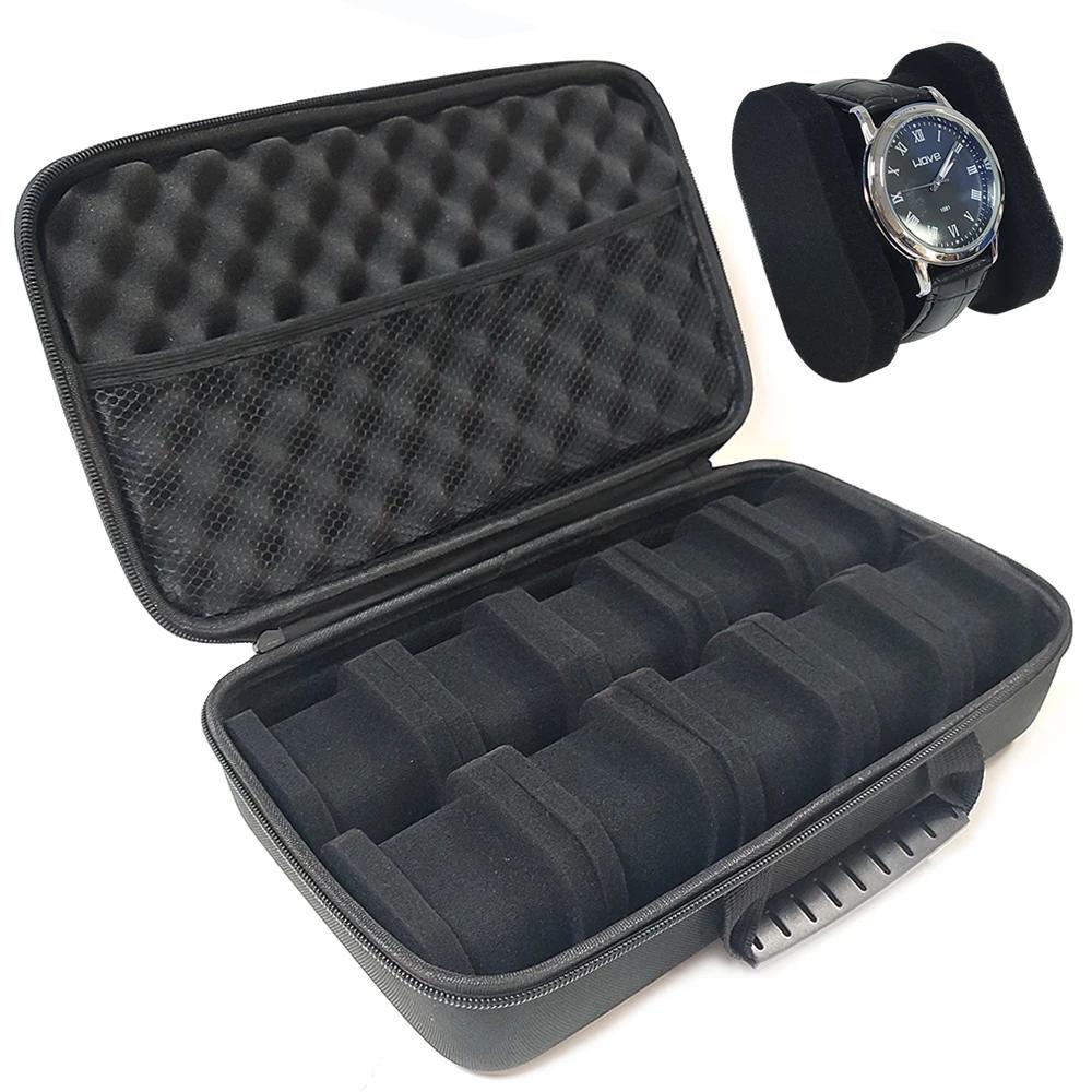 Boîte à montres portable en EVA, étui de rangement coloré pour montres, organisateur de sécurité en 