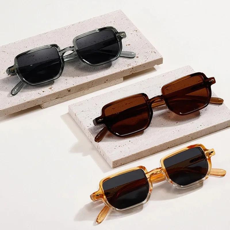 Lunettes de soleil rectangulaires pour hommes et femmes, lunettes de soleil pour documents de bonbon