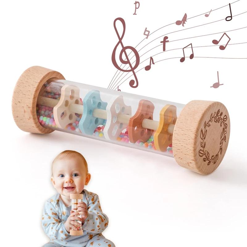 Jouets mentaires oriels Montessori pour enfants, anciers de pluie pour bébé, sablier arc-en-ciel, ho
