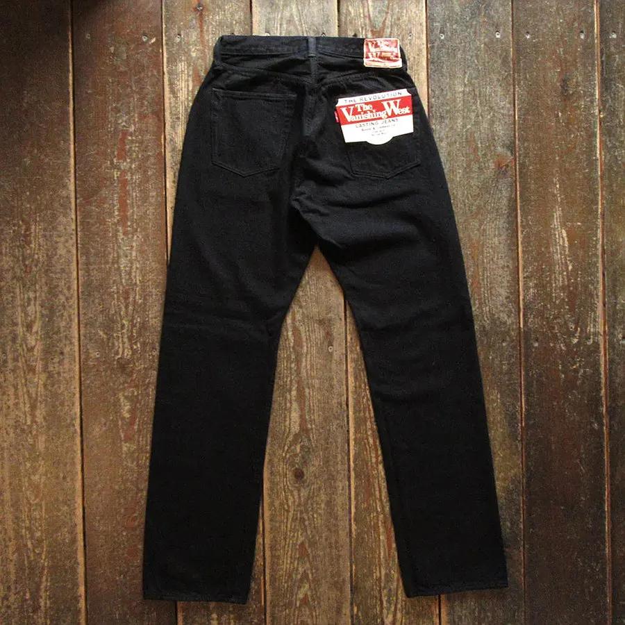 FREEWHEELERS & CO Lot 601 Jeans noirs à bord rouge 14oz