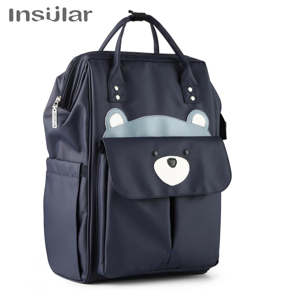 Sac à dos à langer imperméable au design de dessin animé animalier, grande capacité, pour maman, sac