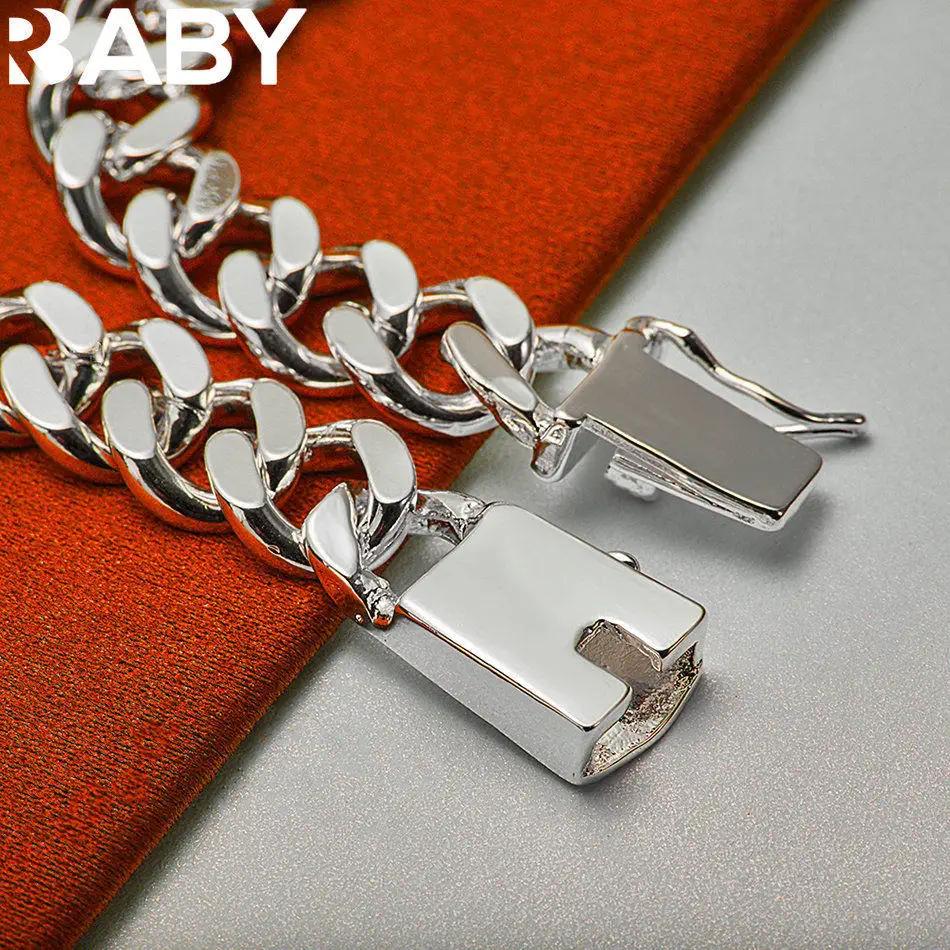 URBABY – Bracelets à chaîne carrée en argent Sterling 925 pour femmes, cadeau d'anniversaire de mari