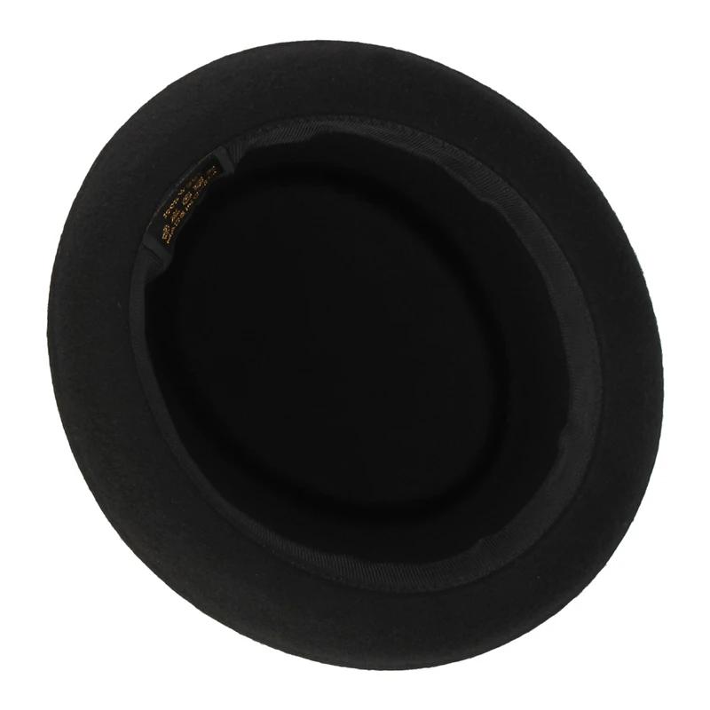 Chapeau Fedora 100% laine pour tarte de porc, pour femmes et hommes, automne et hiver, chapeau de po