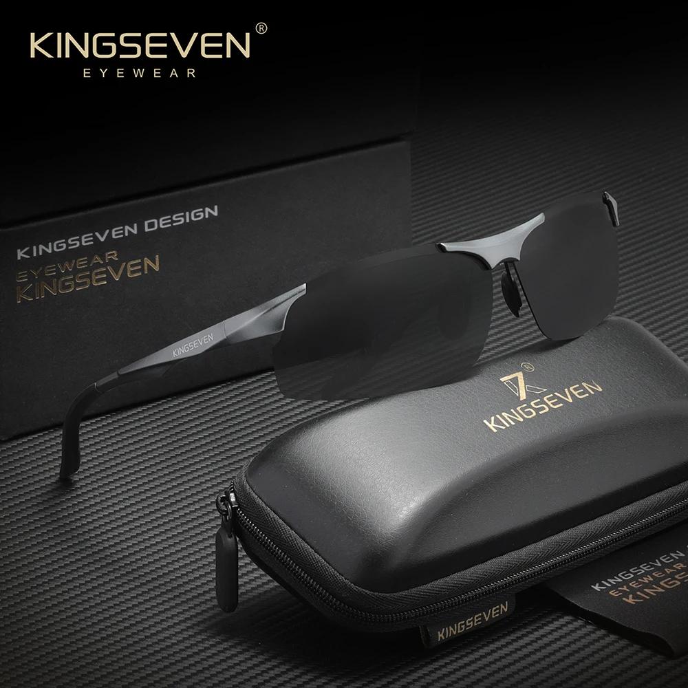 KINGSEVEN Lunettes de soleil polarisées de luxe UV400, lunettes de conduite pour hommes et femmes, m