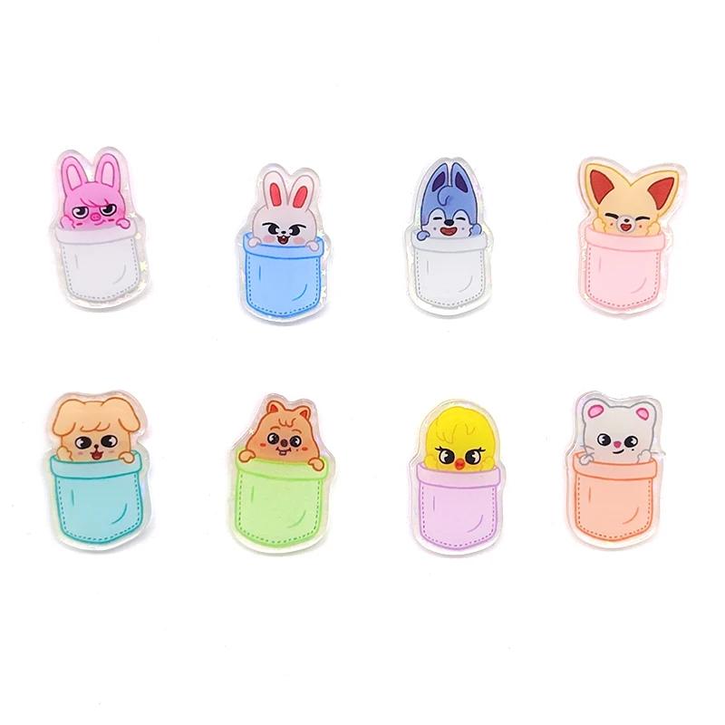 Broche en acrylique KPOP, accessoires mignons à la mode pour vêtements et sacs à dos, cadeaux pour f