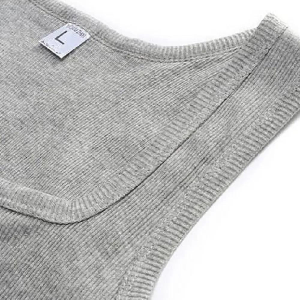 Offre spéciale été hommes vêtements femmes basique élastique débardeur pur coton sans manches hommes