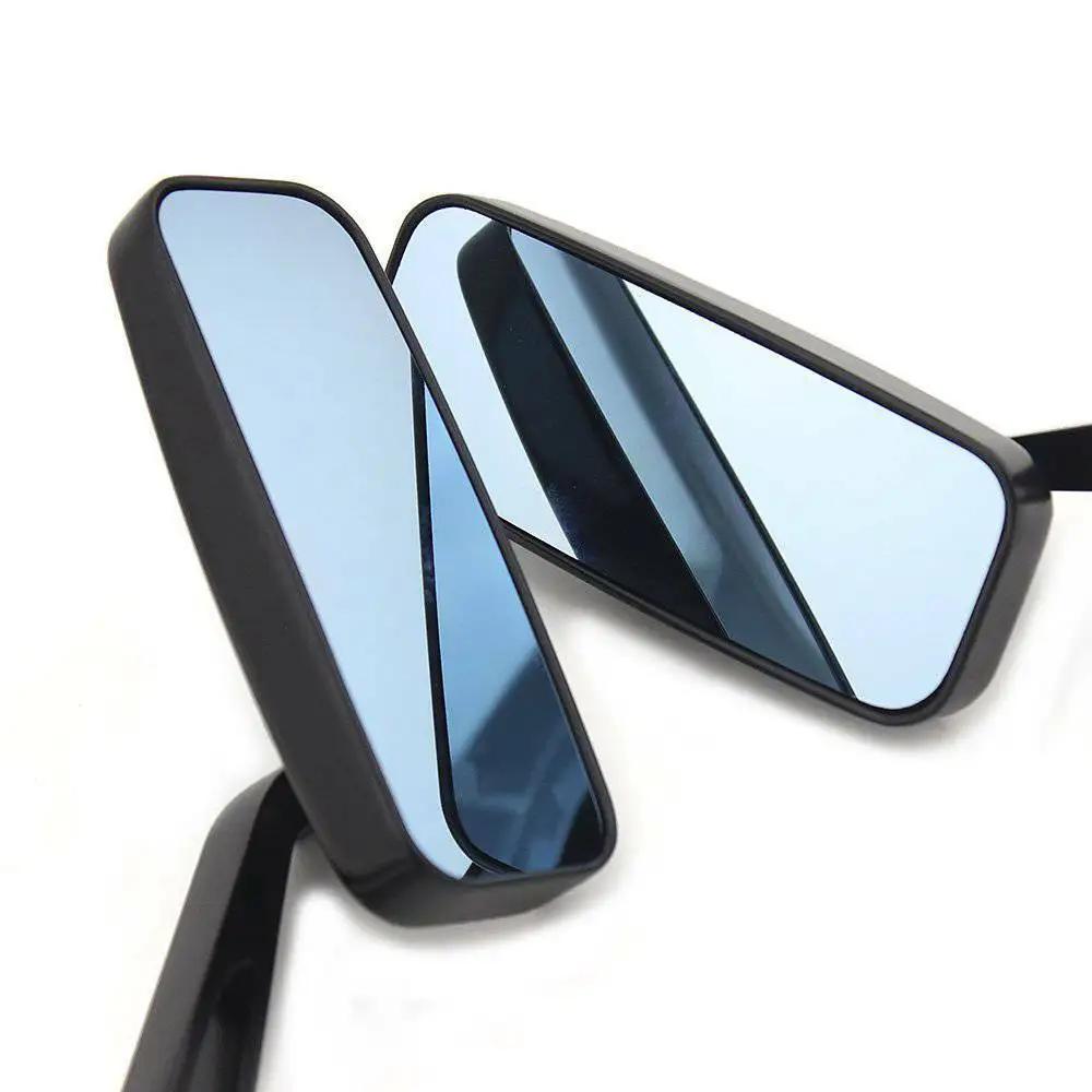 Rétroviseurs de moto rectangulaires noirs pour Harley Cruiser Bobber Chopper Softail Sportster