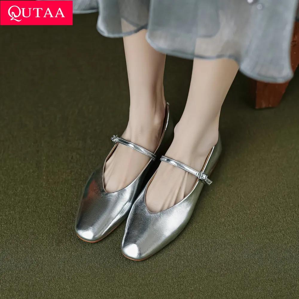 Call TAA-Chaussures plates en cuir véritable pour femme, chaussures de travail rondes, Mary Janes, p