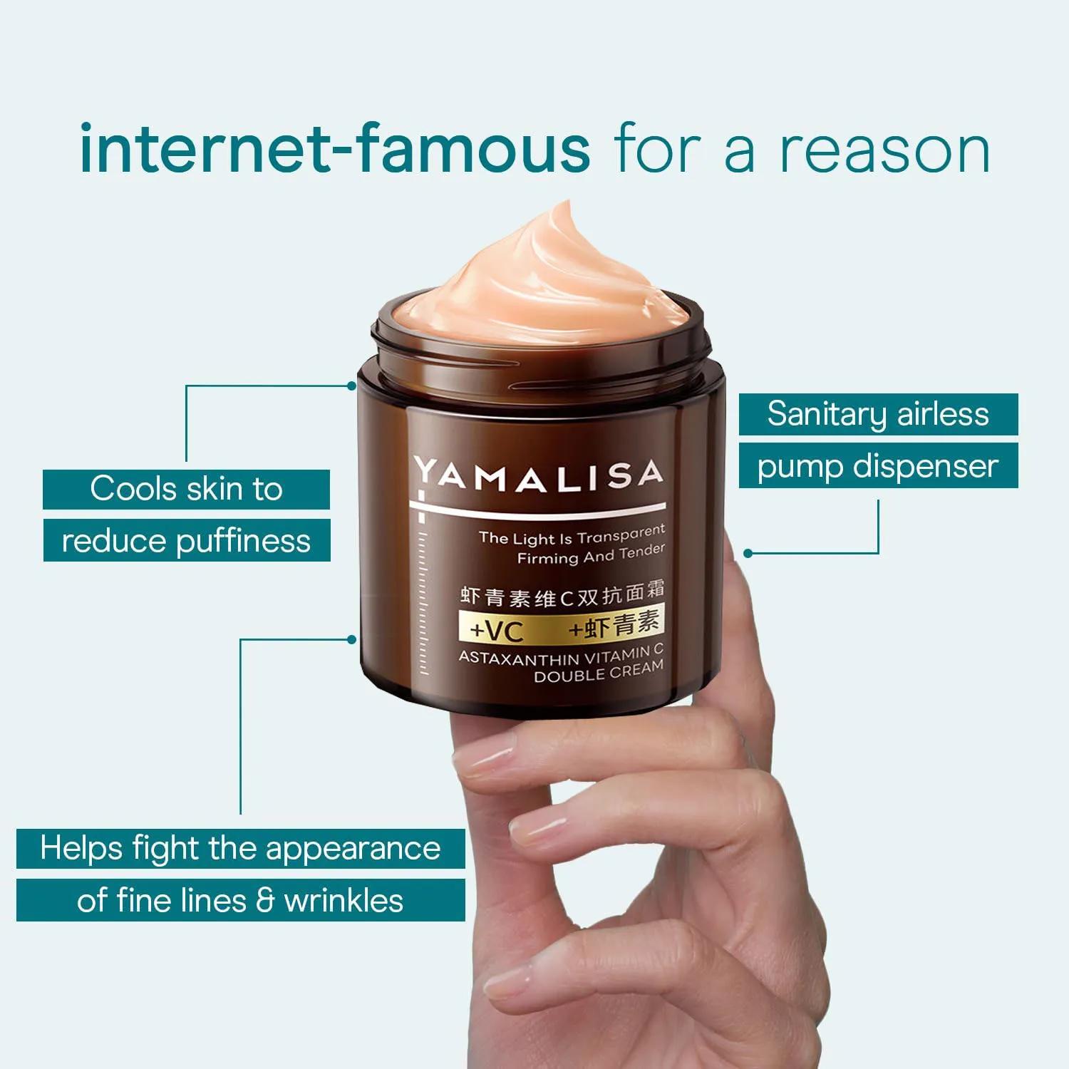 100g Astaxanthine Double Anti-rides vitamine C estompe les ridules rétinol crème pour le visage Lift