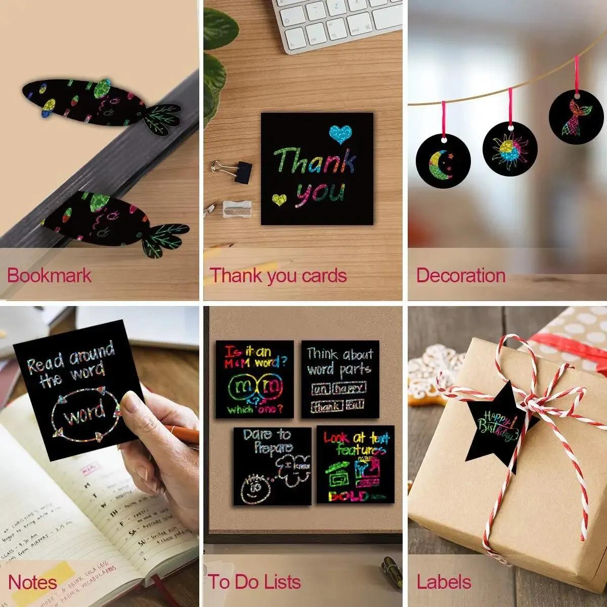 Peinture à gratter éblouissante, jouets interactifs Parent-enfant, cartes de notes, peinture faite à