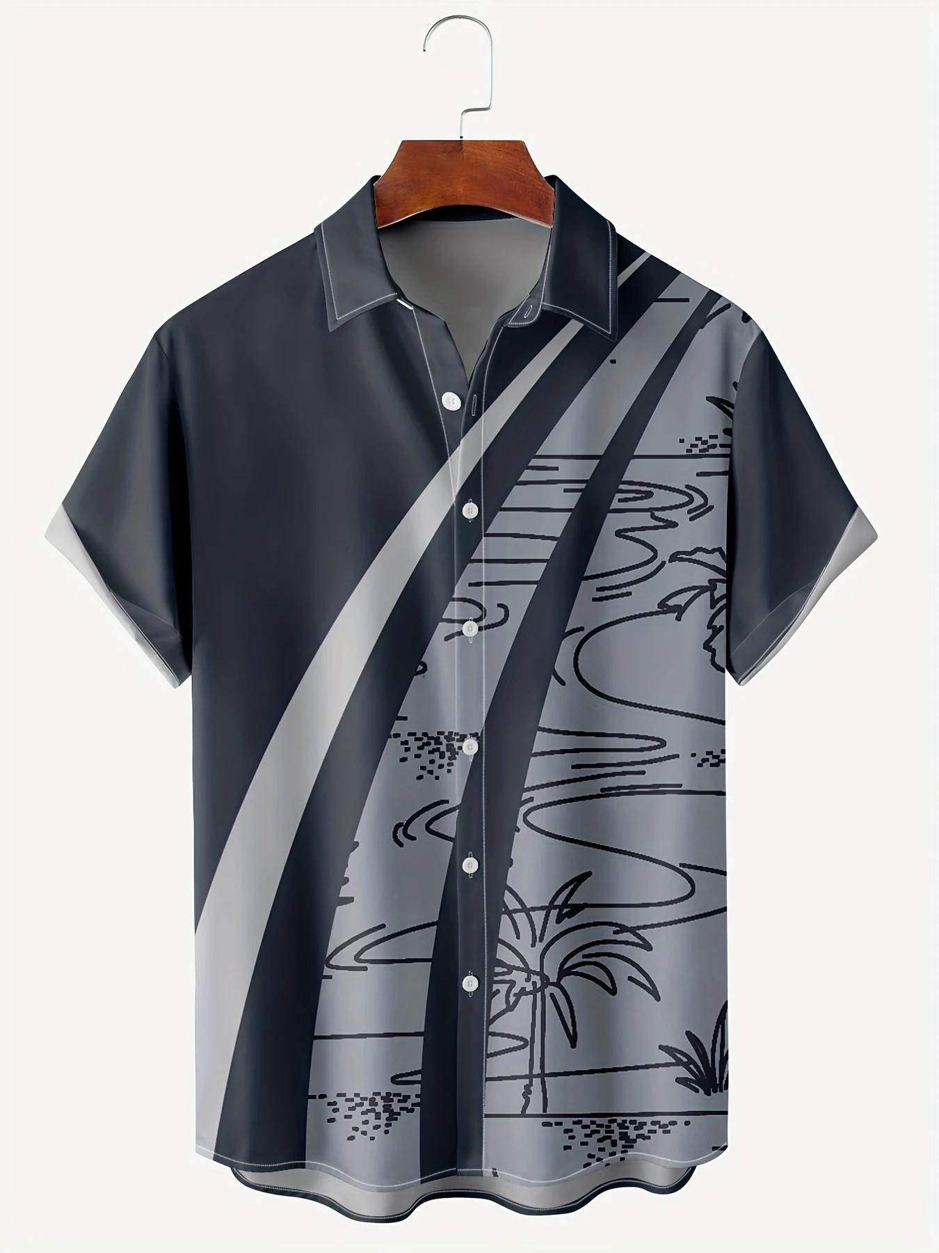 Nouveau Hawaii hommes Vintage chemises décontracté respirant à manches courtes hauts plage fête Plai