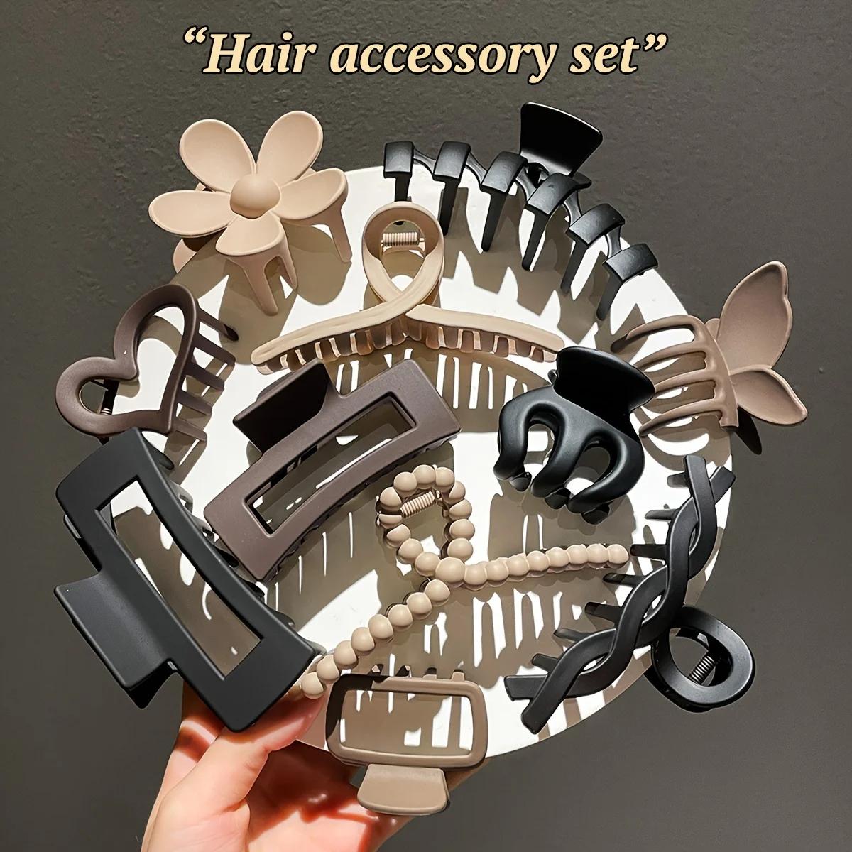 Ensemble de pinces givrées haut de gamme pour femmes, 11 pièces, pince à cheveux pour tête arrière, 