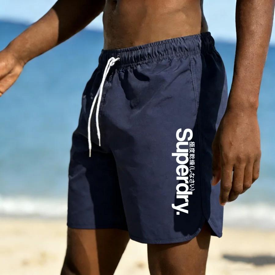 Shorts de plage imprimés pour hommes 2026, séchage rapide, respirants, amples, pour la natation et l