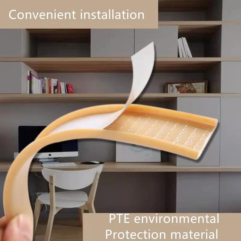 Bande adhésive de 2M, 5-36mm, feuilles de placage en PVC U pour meubles, armoire, Table, protection 