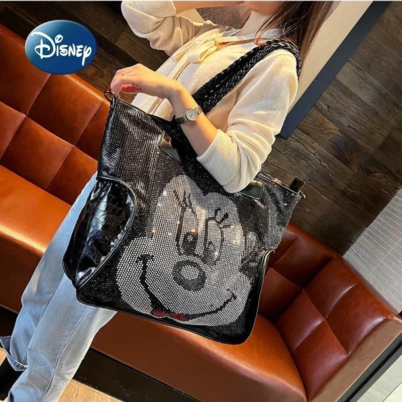 Nouveau sac à main Minnie pour femme orné de diamants, grande capacité, sac à bandoulière brillant p