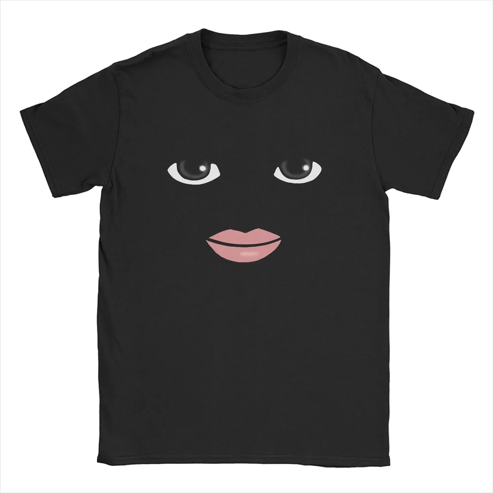 Col rond manches courtes vêtements été nouveauté Harajuku Streetwear Robot Robloxs femme visage jeu 