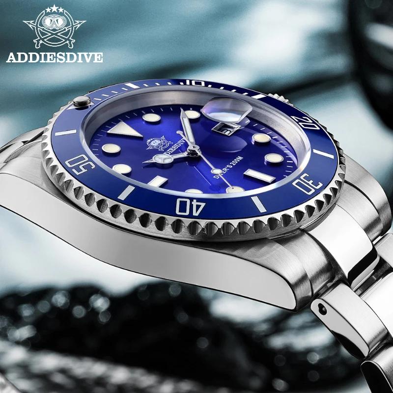ADDIESDIVE montre en acier inoxydable montre à Quartz de loisirs d'affaires européennes et américain