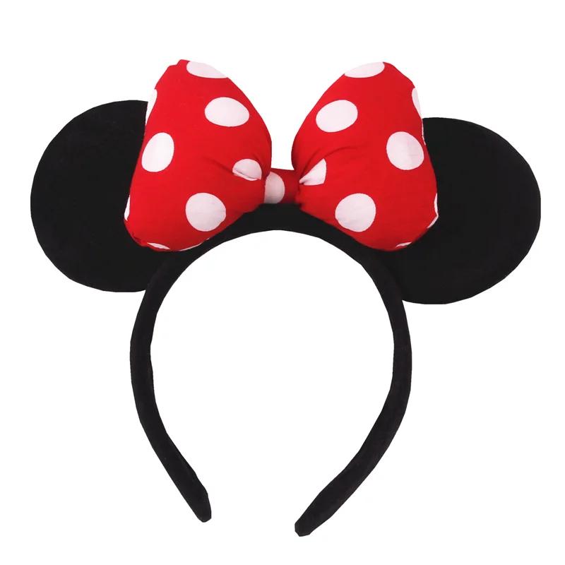 Serre-tête Grande Taille Classique à Nœud à Pois Oreilles de Souris pour Femme, Accessoire Cheveux p