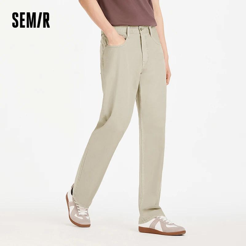 Jean Homme Semir Délavé 2026 Rétro Coupe Ample Droite Uni Style Urbain Décontracté Quotidien Doux Co