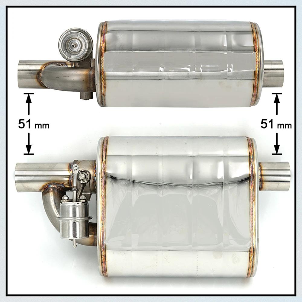 Silencieux avec soupape de décharge, acier inoxydable, découpe d'accès électrique, ensemble de téléc