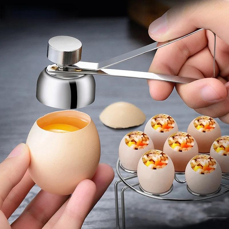 Coupe-œufs en acier inoxydable, ciseaux à œufs en métal, ouvre-bâtiment brut, outil de cuisine créat