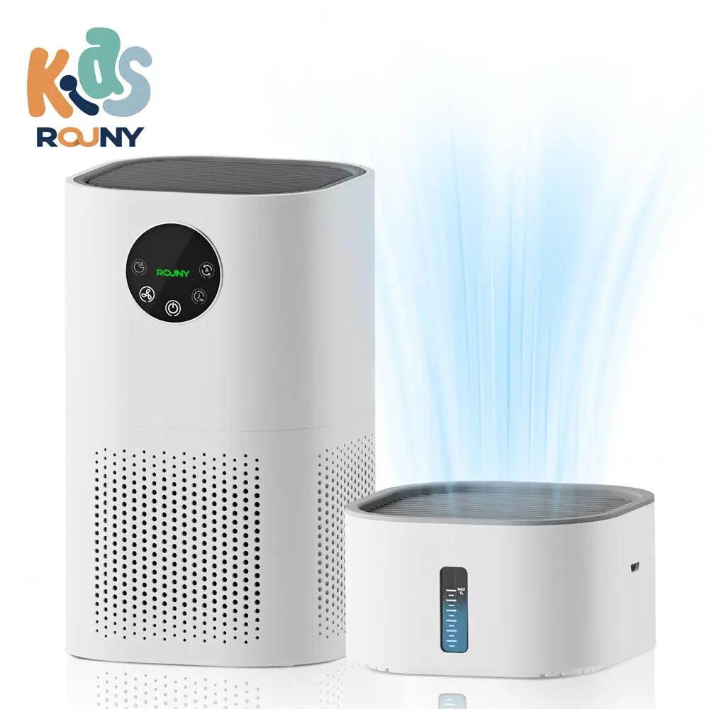 ROUNY Purificateur d'air et humidificateur 2 en 1, appareil multifonction, désodorisant et humidific