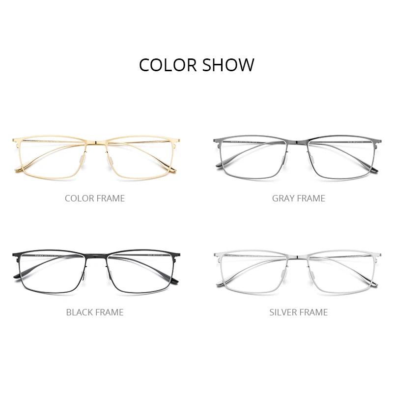 FONEX alliage lunettes cadre hommes montures à jante complète haut de gamme qualité lunettes carrées